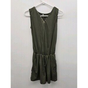 Unbranded  Romper Shorts/ Sleeveless Army Green Size Medium (A38)